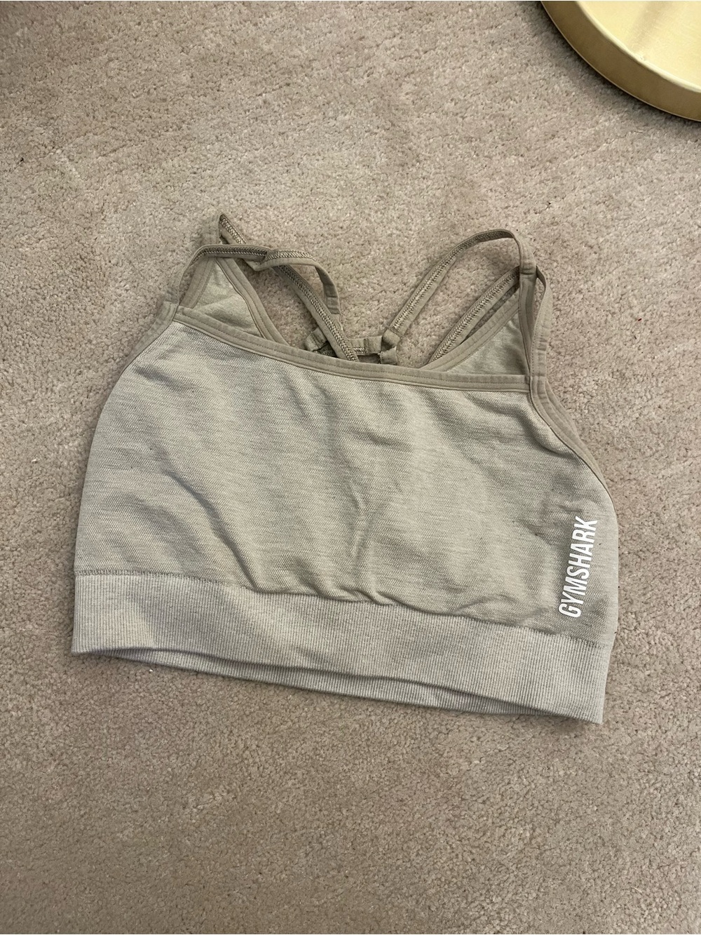 Gymshark Beige Strappy Sports Bra